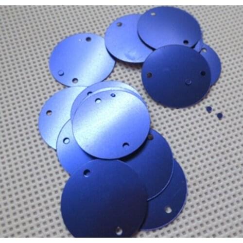 Sewing supplies Grinded 20mm double-hole round flat sheet garment bead curtain accessories PVC matte bead scattered DIY sequins