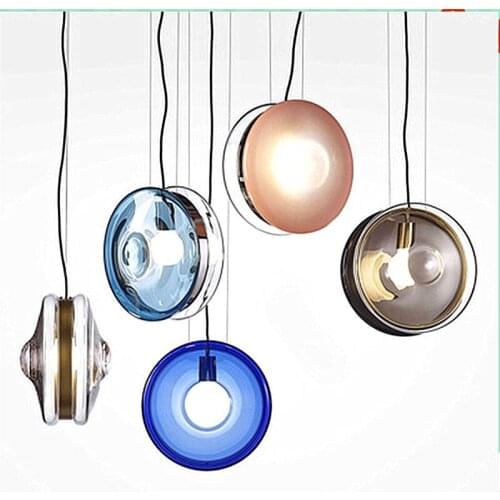 Modern Creative Ball Colored Glass Chandelier Northern Europe Bar Dining Room Childrens Bedroom Round Chandelier