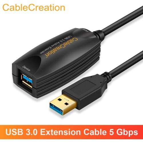 USB 3.0 Extension Cable, CableCreation Super Speed Active USB 3.0 Extender Repeater Cord with Signal Booster, 16.4 FT