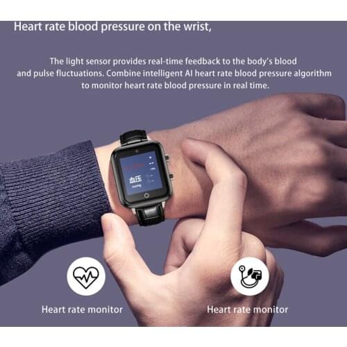 Life waterproof 4g FDD TDD Smart watch Sports clock Heart Rate blood pressure monitor leather strap Bluetooth smartwatch man