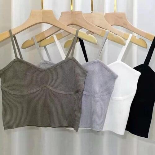 Y2k Top Ladies Fashion Sexy V-neck Navel Knitting Sling 2021 Single size Ladies Summer All-Match Ins Style топ женский for Bar