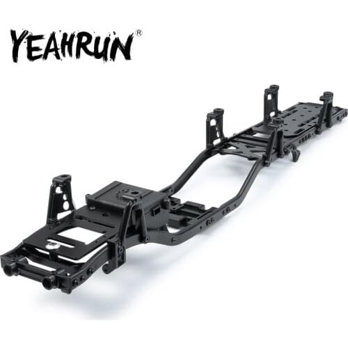 YEAHRUN 6x6 Upgrade Parts Metal & Carbon Body Chassis Frame Kit for 1/10 Axial SCX10 90046 90047 90027 90028 RC Rock Crawler Car