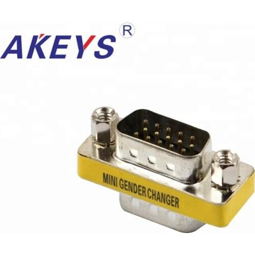 1PC VGA Adapter Interface DB15 Black Core Male To Male Network Interface For Computers