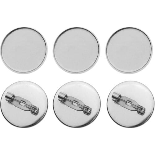 10pcs 16/18/20mm Size Stainless Steel Material Brooch Clasps Pin Style Blank Cabochon Base Cameo Setting Charms Pendant Tray