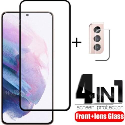 4-in-1 For Samsung Galaxy S21 Plus Glass For Samsung S21 Plus HD Screen Protetor For Samsung A52 A72 A42 A12 S21 Plus Lens Glass