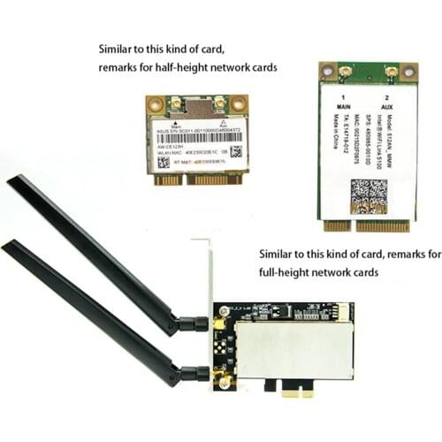 MINI PCIE To PCIE AC Wireless Network Card AC Dual Frequency Antenna Adapter Card for 7260AC BCM94352HMB 5100AGN BCM943228