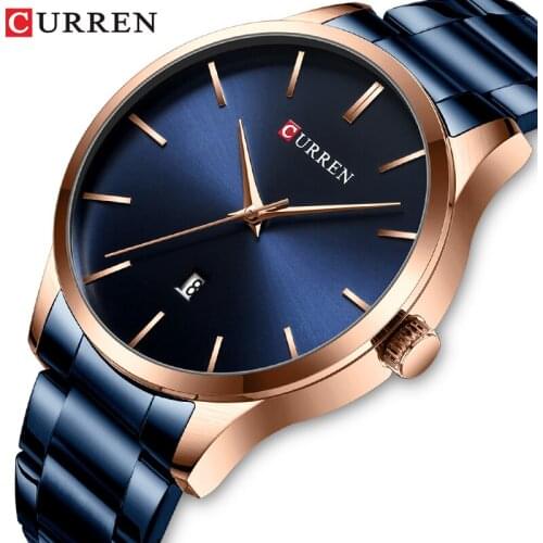 CURREN Luxury Brand Fashion Quartz Men’s Watches Stainless Steel Waterproof Men Watch Sports Date Male Clock Relogio Masculino