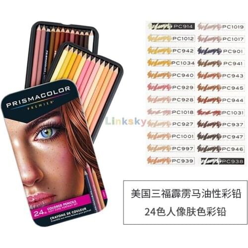 Sanford 25085R Prismacolor Premier Colored Pencils, Portrait Set, Soft Core, 24-Count