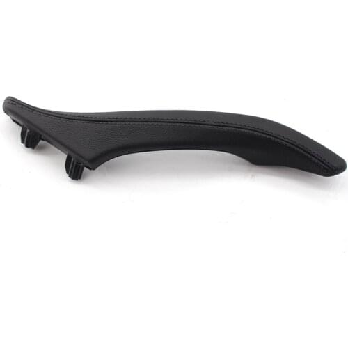 For BMW F10 F11 F18 5 Series Interior Door Handle Rear Frot Left Side PU Leather Black 51417225851