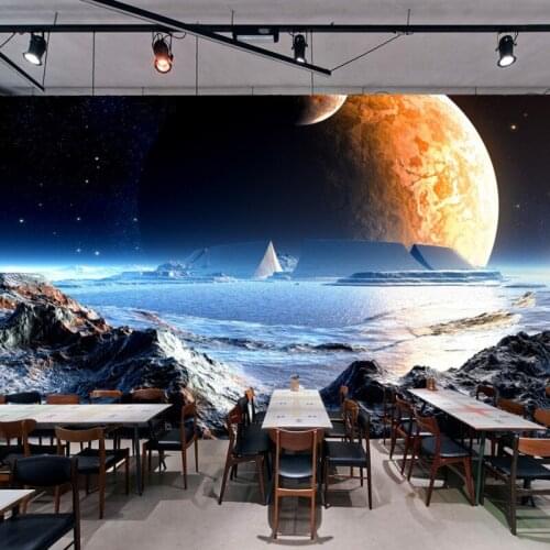 Dropship Custom Mural 3D Stereo Custom Wallpaper Dream of The Universe Milky Way Star Murals Modern Home Decor Waterproof