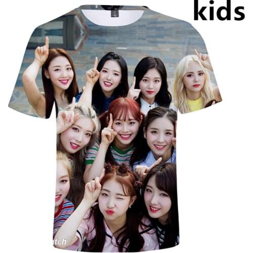 3 To 14 Years Kids t shirt KPOP LOONA printed 3d t-shirt Boys Girls Short Sleeve tshirt Kawaii Cartoon T shirts Children Clothes