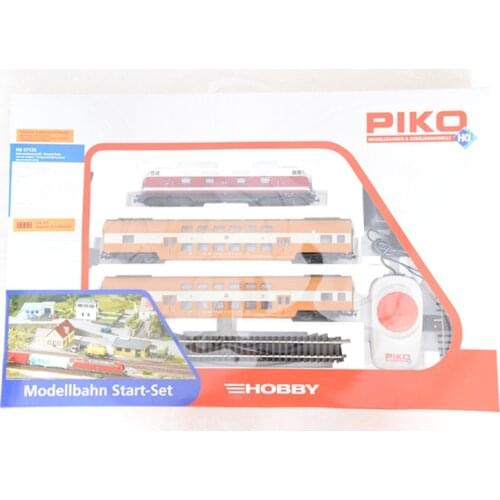 1/87 PIKO Train Model Set DR BR 118 Front + Passenger Car Box + Track + Controller HO Ratio