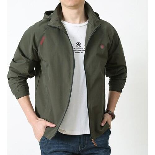 2021 Spring Casual Jacket Business Breathable Fashion Tactical Tooling Men Outdoor Slim Fit Sport Windbreaker Loose Tops Outfits