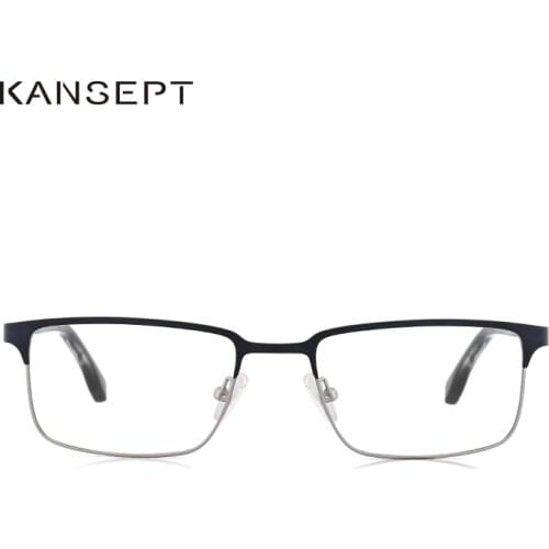 Metal Glasses Frame Brand Designer Square Eyeglasses Men Prescription Eyewear Retro Transparent Myopia Optical Spectacle#MT9002