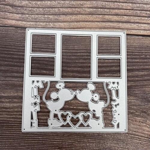 Metal Cutting Dies Rectangular background card Scrapbooking Stencil Cut Die For DIY Card Crafts Handmade