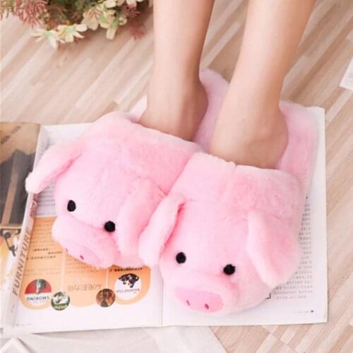 Cute Non-slip Winter Animal Women Slippers Home Female Comfort Floor Women Shoes Cotton Ladies Indoor Slippers Plush Slipper