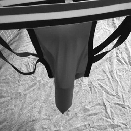 Mens Thong Underwear Nylon Ice Silk Sexy Appeal Bullets Low Rise Through T