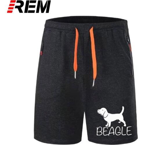 REM Men Heartbeat Beagle Vintage Short pants Funny Shirt For Dog Lover Crewneck Tops Cotton Plus Size panties short pants
