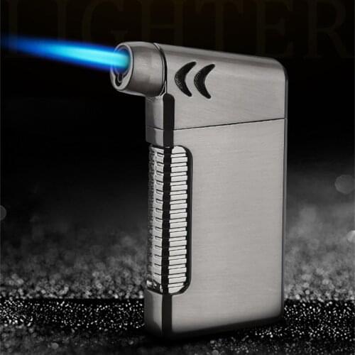 New Compact Butane Jet Lighter Torch Turbo Lighter Fire Windproof Spray Gun Metal Pipe Cigar Lighter 1300 C NO GAS