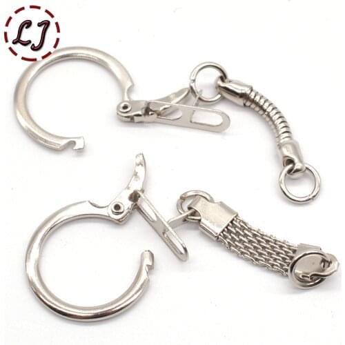 New arrived 10pcs/lot silver color Metal Key Rings buckle 60mm Long Split Rings for KeyChains accessories