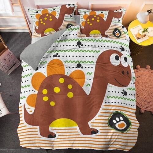 Animal Dinosaur Bed Sets Boys Bedclothes Childrens Beds Linen 3D Duvet Cover Set Twin For Teens Single Double Queen King Size