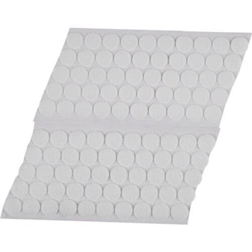 Promotion! 50 Pairs Magic Sticky Self Adhesive Buckle Hook Loop Round Pads Craft Tape White