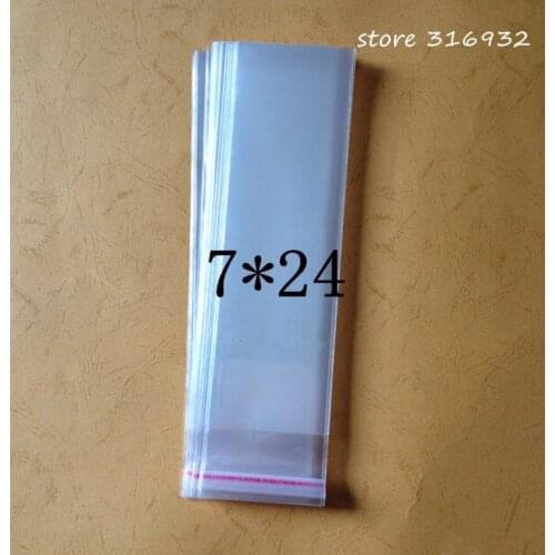 Wholesale 7*24cm Clear Self Adhesive Seal Plastic Bags OPP Bags bolsas plastico regalo 7*24 cm