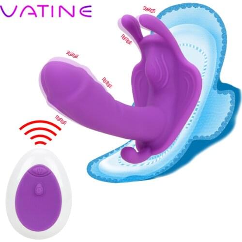 VATINE Butterfly Wearable Dildo Vibrator Clitoris Stimulator Sex Toys for Women Masturbation G Spot Massager Panties Vibrator