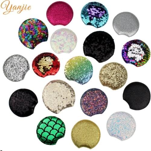 1 Pair Reversible Sequin Mouse Ears For Girls Glitter Ears Hair Bow Headband Kids Birthday Party Cosplay DIY Hair Accessories