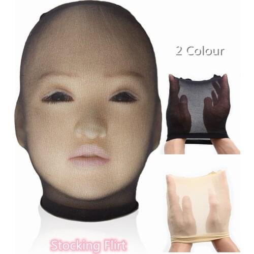 2 Colour Fetish Elasticity Transparent Stocking Flirt Sex Toys for Men Women Couples Hood Bondage Adults Games Erotic Products