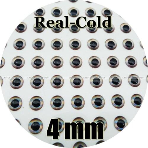 4mm 3D Real Cold / Wholesale 400 Soft Molded 3D Fish Eyes, Fly Tying, Jig, Lure Making