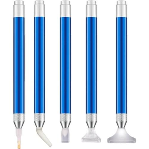 5pcs/Set Diamond Painting Tools Straight /Angled Tip Lighting Point Drill Pen New Diamond Pens 5D Painting with Diamonds Accesso