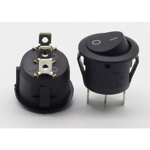 5pcs Round boat switch KCD1-105 no lights two gear control switch 3 feet power switch