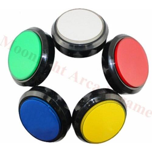 5 PCS/ lot 100mm Big Flat Round Type 12V LED Illuminated Push Button microswitch For Arcade Machine Video Games Parts