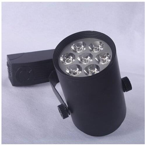 7W Noverty led track lighting AC85-265V aluminum white and black shell rail ceiling light spotlight best price