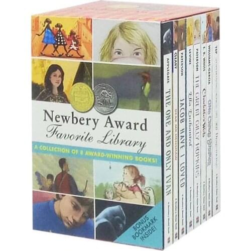 8 Books Newbery Award Favorite Library English Reading Growth Story Children Learning Novel Fiction Gift