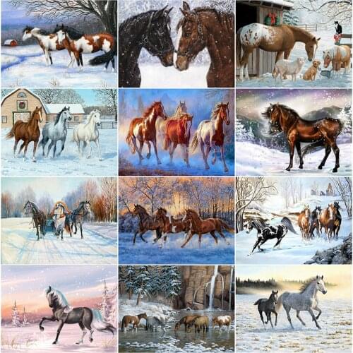 EverShine Diamond Embroidery Animal Diamond Painting Full Square Horse Picture Of Rhinestones New Arrival Decor For Home