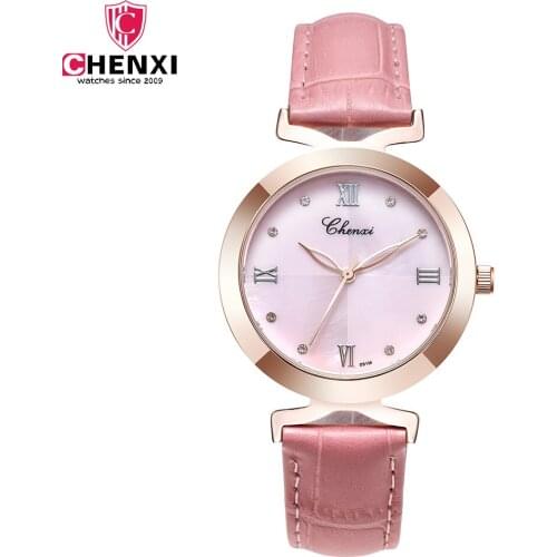 CHENXI Women Watch New Elegant Design leather Quartz Female Watches Casual Fashion Ladies Gift Wrist Watch Vintage Timepieces