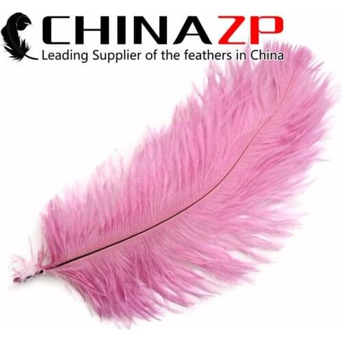 CHINAZP Factory 100pcs/lot Size from 16 to 18inch (40-45cm) Graceful Dyed Pink Ostrich Feathers for Party Decoration