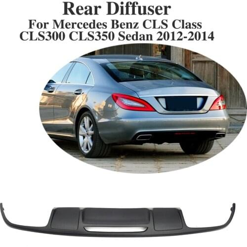 PP Car Rear Bumper Lip Spoiler Diffuser For Mercedes Benz CLS Class CLS300 CLS350 Sedan 2012-2014