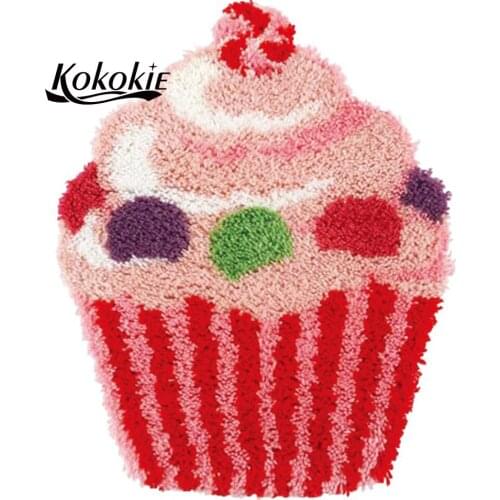 Diy accessories for cake pattern printed latch hook kits rug tapestry kits crochet tapis needle for carpet embroidery 3d carpet