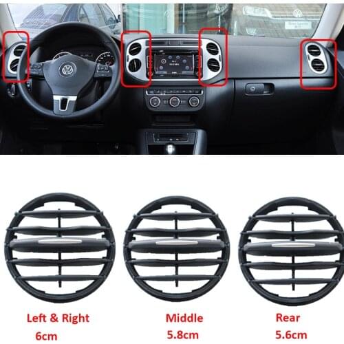 Car Interior Air Conditioner Outlet Vent Shutt Instrument Desk Sliding Folding Fittings Pick For Volkswagen Tiguan 2012-2016