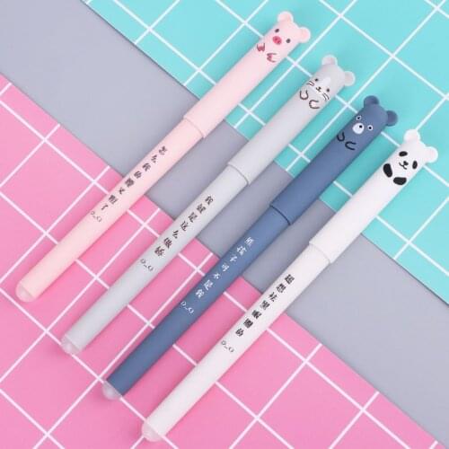 3pcs Kawaii Cartoon Gel Pen Erasable School Office Supplies Stationery Student