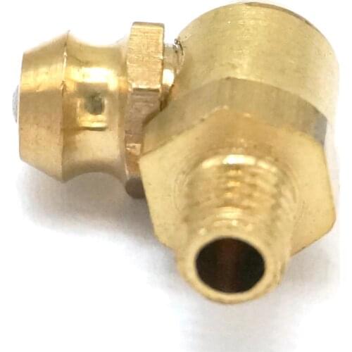 M5 Metric Male 90 Degrees Brass Grease Zerk Nipple Fitting For Grease Gun Machine Tool Accessories