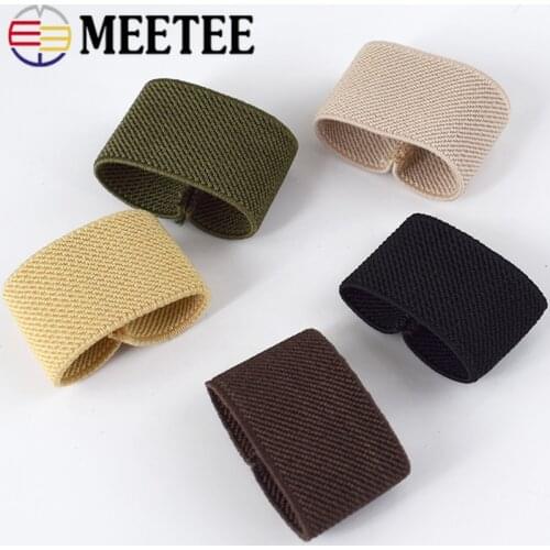 Meetee 10/20/50PCS Nylon Elastic Belt Loop Ring Clip Hook Tail Clamp for Keeper Jeans Belts Webbing Accessory DIY Leather Crafts