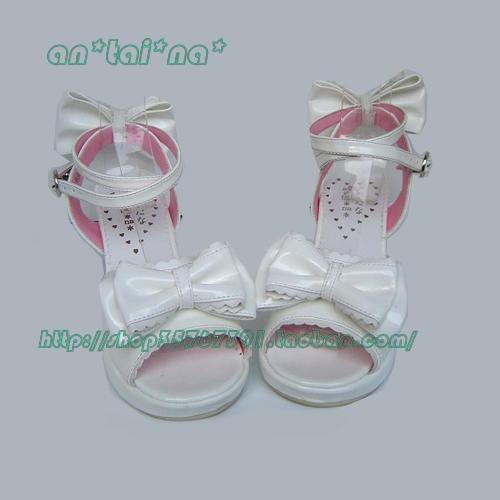 Princess sweet lolita gothic lolita sandals custom lolita cos punk bow princess sandals an9813 chromophous lolita shoes summer