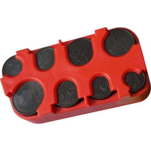 Mini Euro Coin Dispenser Plastic Coin Collection Purse Wallet Organizer Holder For Bus Taxi Car Coin Changer Holder