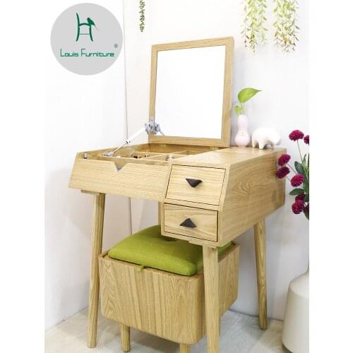 Louis Fashion Dressers Small Family Mini Economy Type Bedroom Is Contracted North Europe Make Up Desk with Garden Real Wood