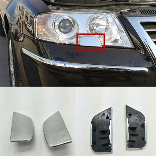 For Passat 2006-2008 Headlamp cleaning cover Headlamp spray nozzle cover plate silvery