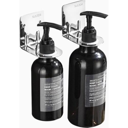 Stainless Shampoo Holder Shower Gel Rack Wall Mounted Hand Sanitizer Shelves Storage Bottle Shelf Bathroom Organizer Accessories